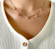 Rhinestone Decor Chain Necklace