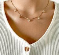 Rhinestone Decor Chain Necklace