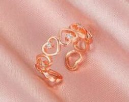 Rhinestone Decor Cuff Ring