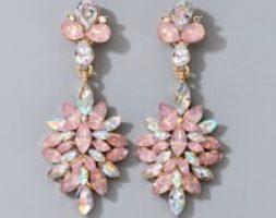 Rhinestone Decor Drop Earrings
