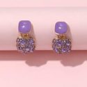 Rhinestone Decor Drop Earrings