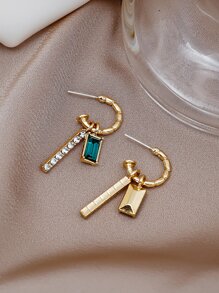 Rhinestone Decor Earrings