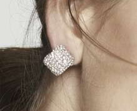 Rhinestone Decor Earrings