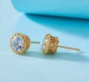 Rhinestone Decor Stud Earrings