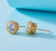 Rhinestone Decor Stud Earrings