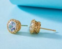 Rhinestone Decor Stud Earrings