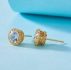 Rhinestone Decor Stud Earrings