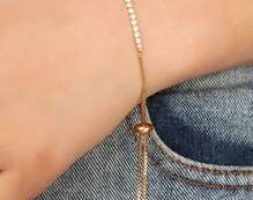 Rhinestone Detail Adjustable Bracelet 1pc