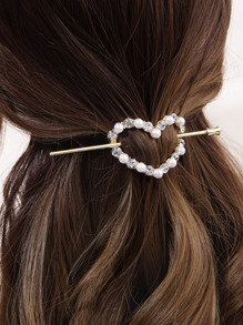 Rhinestone Heart Decor Hair Pin