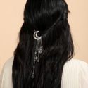 Rhinestone Moon Decor Hair Clip