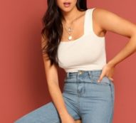 Rib Knit Thick Strap Top