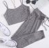 Rib-knit Crop Cami Top & Knot Waist Leggings Set