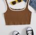 Rib-knit Ringer Crop Tank Top