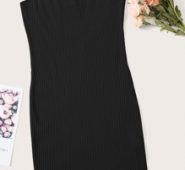 Rib-knit Tube Dress