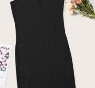 Rib-knit Tube Dress
