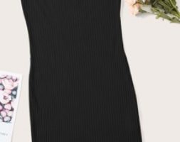 Rib-knit Tube Dress