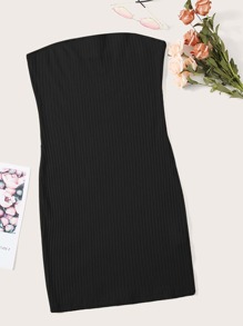 Rib-knit Tube Dress