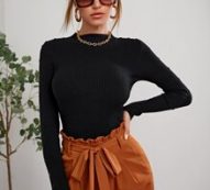 Ribbed Form-Fitting Sweater