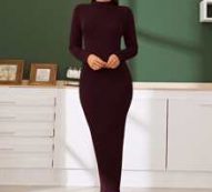 Ribbed Knit Bodycon Sweater Dress