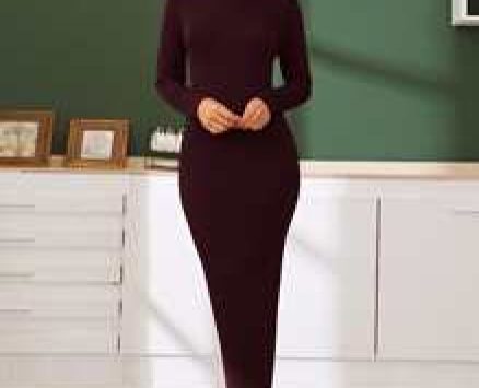 Ribbed Knit Bodycon Sweater Dress
