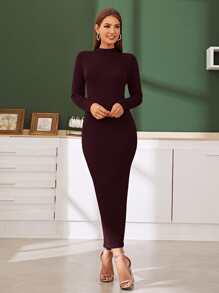 Ribbed Knit Bodycon Sweater Dress