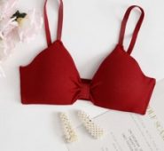 Ribbed Knot Detail Bra
