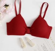 Ribbed Knot Detail Bra