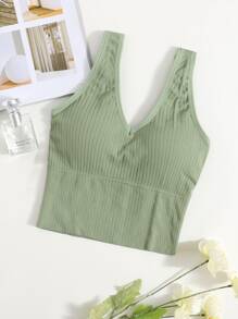 Ribbed Longline Bralette