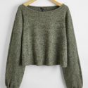 Ribbed Marled Knit Sweater