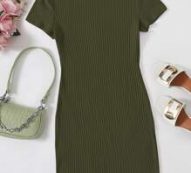 Ribbed Mini Bodycon Dress