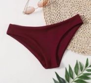 Ribbed Plain Bikini Bottom