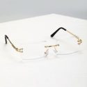 Rimless Rectangle Frame Glasses