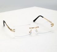 Rimless Rectangle Frame Glasses