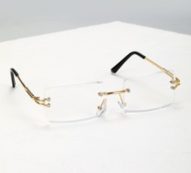 Rimless Rectangle Frame Glasses