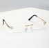 Rimless Rectangle Frame Glasses