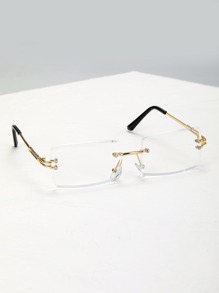 Rimless Rectangle Frame Glasses