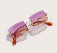 Rimless Rectangle Frame Sunglasses