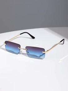 Rimless Tinted Lens Sunglasses