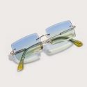 Rimless Tinted Lens Sunglasses