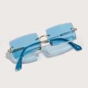 Rimless Tinted Lens Sunglasses