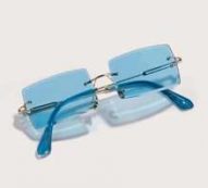 Rimless Tinted Lens Sunglasses
