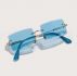 Rimless Tinted Lens Sunglasses