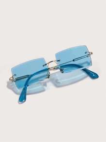 Rimless Tinted Lens Sunglasses