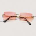 Rimless Tinted Lens Sunglasses