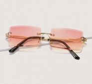 Rimless Tinted Lens Sunglasses
