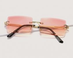 Rimless Tinted Lens Sunglasses