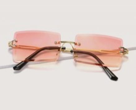 Rimless Tinted Lens Sunglasses