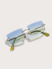 Rimless Tinted Lens Sunglasses