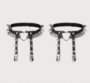 Ring Linked Ruffle Leg Harness Belt