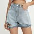 Ripped Denim Shorts